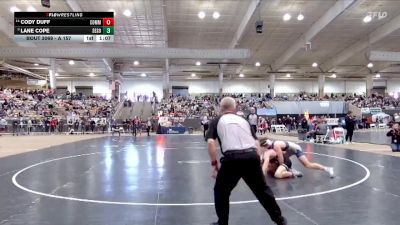 A 157 lbs Champ. Round 1 - Lane Cope, Samuel Everett School Of Innovation vs Cody Duff, Community High School