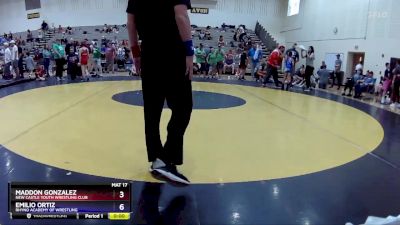 74 lbs Cons. Semi - Maddon Gonzalez, New Castle Youth Wrestling Club vs Emilio Ortiz, Rhyno Academy Of Wrestling