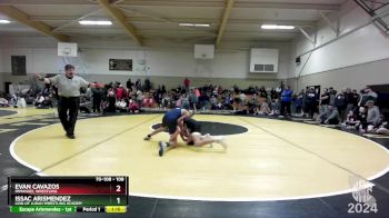 108 lbs Champ. Round 2 - Evan Cavazos, Immanuel Wrestling vs Issac Arismendez, Lion Of Judah Wrestling Academ