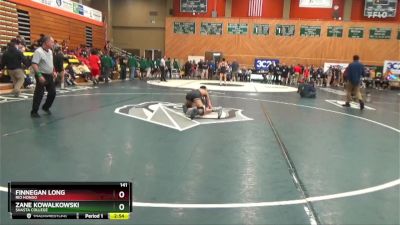 141 lbs Champ. Round 1 - Zane Kowalkowski, Shasta College vs Finnegan Long, Rio Hondo