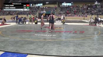 145 lbs Cons. Round 1 - Tayla Tobin, Bourbon County vs Keirli Herran, Caldwell County