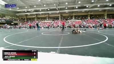 76 lbs Quarterfinal - Jack Seago, Open Mats vs Breck Simon, Hays Wrestling Club