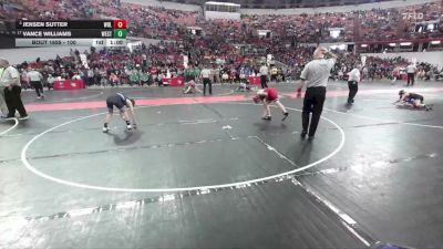 100 lbs Cons. Round 4 - Vance Williams, Pulaski Wrestling Club vs Jensen Sutter, Mt. Horeb Wrestling Club