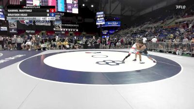 113 lbs Cons. Rd Of 64 - Gabriel Martinez, CA vs Brayden Head, IN