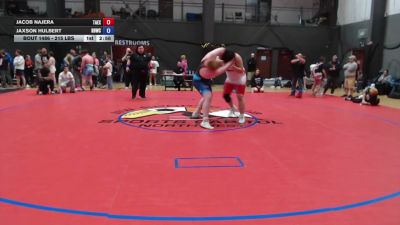 285 lbs Cons. Sub-semis - Jacob Najera, Takedown Express vs Jaxson Hulbert, Honey Badgers Wrestling Club