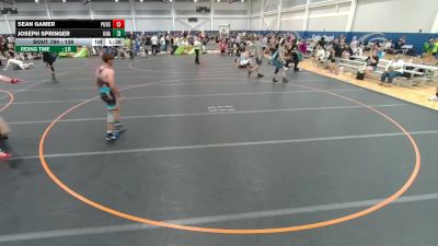 138 lbs Cons. Round 3 - Sean Gamer, Unattached vs Joseph Springer, Unattached