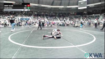 60 lbs Quarterfinal - Jimmy Allen, Owasso Takedown Club vs Caleb Hall, Newkirk Takedown Club