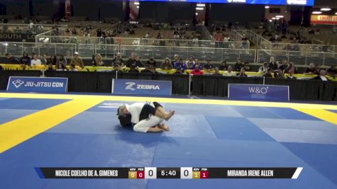 Miranda Irene Allen vs Nicole Coelho De A. Gimenes 2025 Pan Jiu Jitsu IBJJF Championship