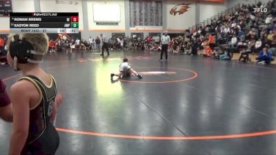 57 lbs Quarterfinal - Easton Reed, Alburnett Mat Pack vs Roman Brems, DC Elite