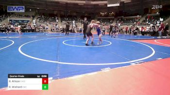 83 lbs Quarterfinal - Baylor Allison, Checotah Matcats vs Rayden Wishard, Claremore Wrestling Club