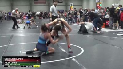 105 lbs Cons. Round 2 - Yosselin Delgado, U Town Hammers vs Miley Locke, Bobcat Wrestling Club