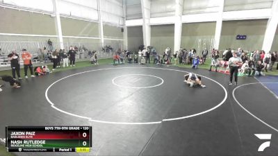 120 lbs Cons. Round 2 - Nash Rutledge, Ridgeline High School vs Jaxon Paiz, Badlands Elite