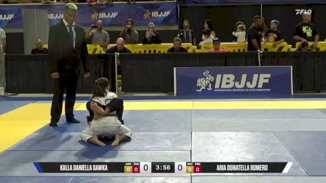 Aria Donatella Romero vs Kalla Daniella Sawka 2026 Pan Kids Jiu-Jitsu IBJJF Championship