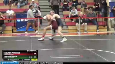 157 lbs Quarterfinal - Nathan Smith, Pitt-Johnstown vs Kolton Parsons, Fairmont State