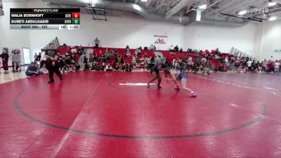 155 lbs Semifinal - Dureti Abdulkadir, Overland vs Malia Bornhoft, Severance