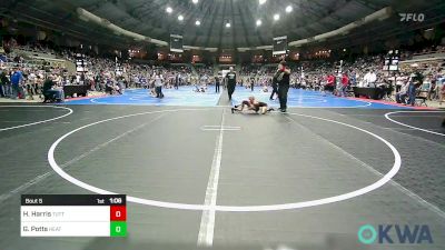 46 lbs Round Of 16 - Harper Harris, Tuttle Wrestling vs Garrett Potts, Heat