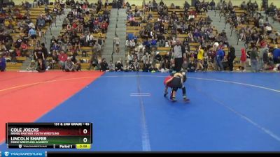 45 lbs Cons. Round 2 - Lincoln Shafer, Moen Wrestling Academy vs Cole Joecks, NRHEG Panther Youth Wrestling