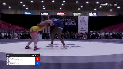 76 lbs Semifinal - Victoria Francis, Hawkeye Wrestling Club / TMWC vs Precious Bell, Titan Mercury Wrestling Club (TMWC)