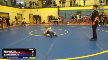 63 lbs Round 5 - Elias Garten, Abilene Kids Wrestling Club vs Baylor Bowman, Columbus Wrestling Club