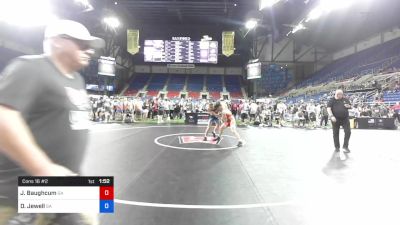 145 lbs Cons 16 #2 - Jacob Baughcum, Georgia vs David Jewell, Georgia