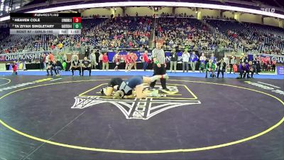 Girls-190 lbs Champ. Round 1 - Heaven Cole, Loy Norrix Hs Girls vs Ta`ziyah Singletary, Cass Technical H.s. Girls