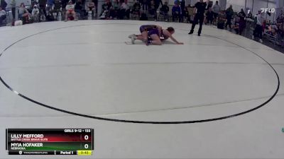 133 lbs Cons. Round 2 - Myia Hofaker, Nebraska vs Lilly Mefford, Battle Creek Brave Elite