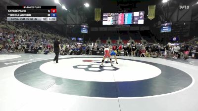 100 lbs Cons. Sub-rd Of 32 - Kaylee Padin, FL vs Nicole Abrego, KS