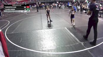 51-52 lbs 1st Place Match - Samantha Ham, Nebraska Wrestling Academy vs Claire Hunke, Lexington