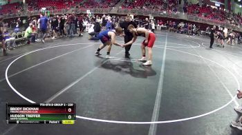 220 lbs Quarterfinal - Brody Dickman, Trojan Wrestling Club vs Hudson Treffer, Adams Central