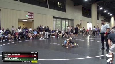 55 lbs Placement (16 Team) - Owen Tannery, Carolina Hammer Squad vs Cooper Corbett, RWA