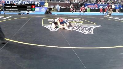 Girls-115 lbs Quarterfinal - Emma Baker, Stevensville Lakeshore (Girls) vs Celine Frank, Oxford (Girls)