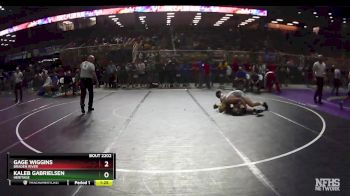 2A 160 lbs Quarterfinal - Gage Wiggins, Braden River vs Kaleb Gabrielsen, Heritage