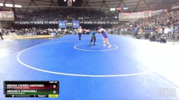 Girls 3A/4A 190 3rd Place Match - Abigaele Chishungu, Shorewood (Girls) vs Ariana Cavero-Santiago, North Thurston (Girls)