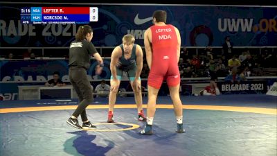 97 kg Quarterfinal - Radu Lefter, Mda vs Milan Andras Korcsog, Hun