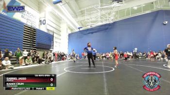 72 lbs Quarterfinal - Gabriel Jasso, Pursuit vs Kaden Crum, Trailblazer