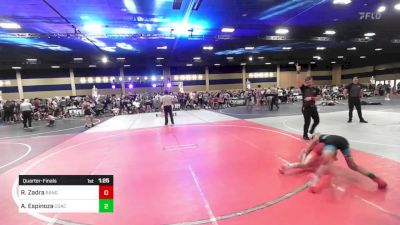 102 lbs Quarterfinal - Reid Zadra, Rangely Panther vs Alekzander Espinoza, Coachella Valley WC