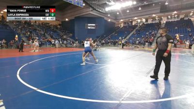 135 lbs Champ. Round 3 - Raya Fowle, Westfield vs Layla Espinoza, Courtland
