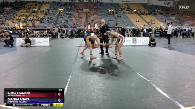 136 lbs Round 1 (16 Team) - Gianna Anaya, Emmanuel College vs Aliza Leander, Sacred Heart