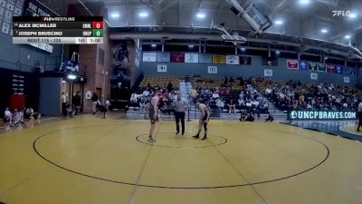 125 lbs Cons. Round 3 - Joseph Bruscino, UNC Pembroke vs Alex McMiller, Emmanuel