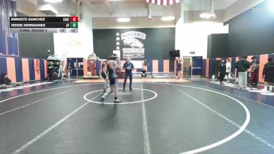 126 lbs Cons. Round 5 - Ernesto Sanchez, Centennial (Corona) vs Jessie Hernandez, Apple Valley