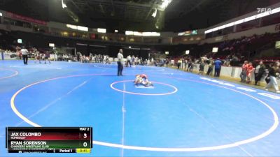 88 lbs Cons. Round 5 - Jax Colombo, Humboldt vs Ryan Sorenson, Chargers Wrestling Club