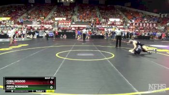 110 lbs Quarterfinal - Cora DeGood, Colby HS vs Piper Robinson, Holton HS