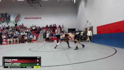 215 lbs Semifinal - Rogan Langley, Starkville High School vs Kylan Speed, Lewisburg