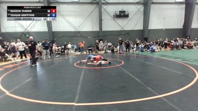 16U Boys FS - 106 lbs Cons. Round 4 - Benson Tanner, CA vs Teagan Griffiths, UT