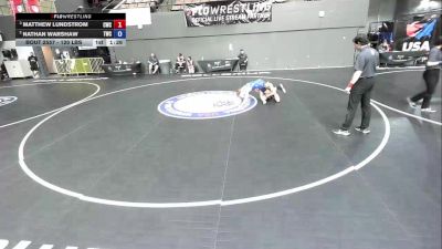 120 lbs Cons. Round 3 - Matthew Lundstrom, Cardinal Wrestling Club vs Nathan Warshaw, Titan Wrestling Club