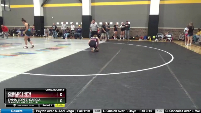 142 lbs Cons. Round 2 - Kinnley Smith, Queen Bees Wrestling vs Emma ...