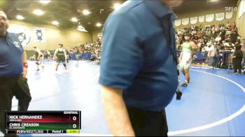 157 lbs Semifinal - Nick Hernandez, Highland vs Chris Creason, El Diamante