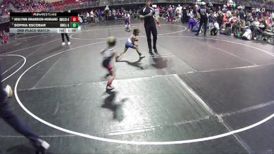 39-40 lbs 2nd Place Match - Jeslynn Brandon-Hubard, Rocket Wrestling Club / RWC - Girls vs Sophia Escobar, Hawks Wrestling Club (Lincoln) - Girls