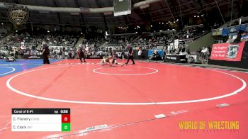 80 lbs Consi Of 8 #1 - Charlie Flanery, Cowboy Wrestling Club vs Cayden Clark, Off Da Grid