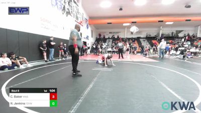 92-98 lbs Rr Rnd 1 - Chance Baker, Morris Wrestling Association vs Rylan Jenkins, Fort Gibson Youth Wrestling